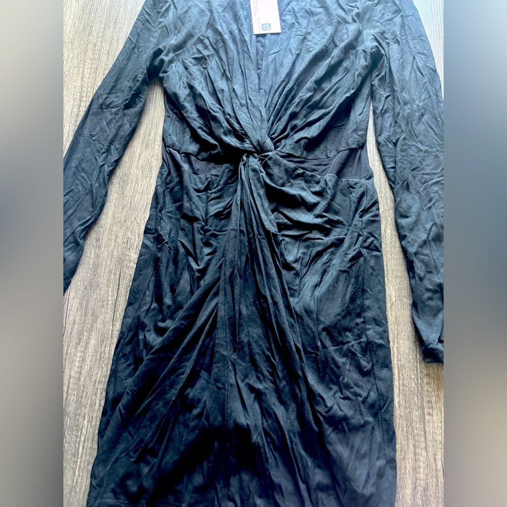 Black Ruched Long Sleeve fitted Dress, never been worn, from Showpo.